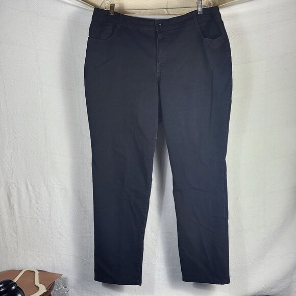 Style and Co. Denim Black Slim Leg Cotton Poly Span Stretch Jeans Size 20W - Picture 1 of 16